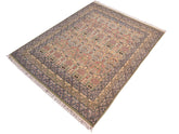 handmade Traditional Razia Green Gray Hand Knotted RECTANGLE 100% WOOL area rug 8x10